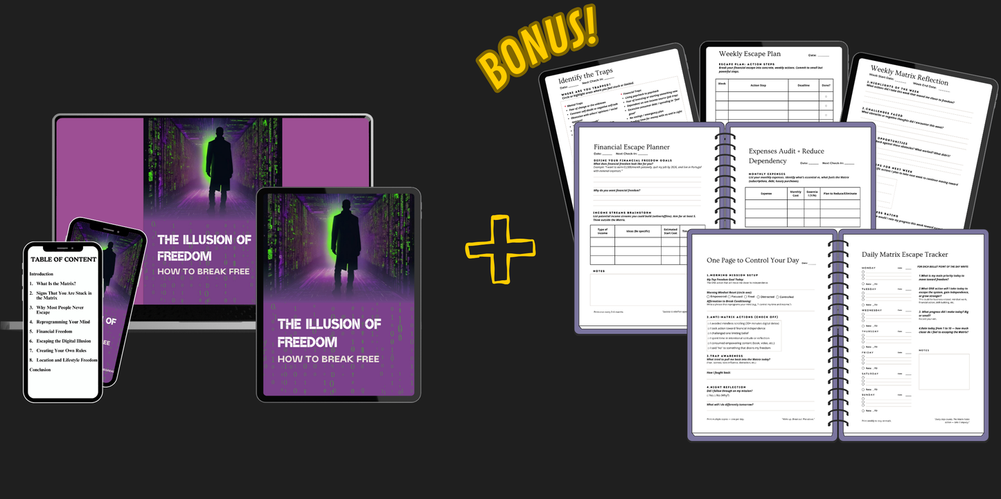 The Illusion of Freedom (eBook guide) + The Freedom Planner (printable) | pdf download